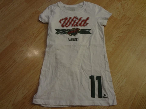 Women's Minnesota Wild Zach Parise S T-Shirt Tee (White) Reebok Cover