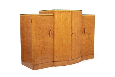 Exceptional Antique Art Deco Maple Wood Bar Cabinet or Sideboard 1930s - Image 1 of 4