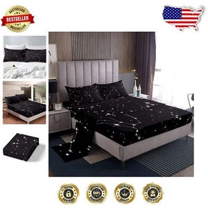Galaxy Print Twin Bettlaken Set - Weiche Atmungsaktive Mikrofaser für Energie Schlaf - Bild 1 von 8