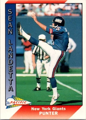 1991 Pacific Sean Landeta #350 New York Giants - Image 1 of 2