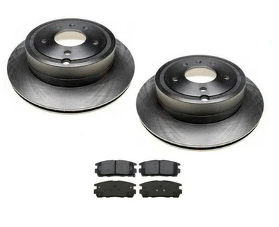 Rotores de freno traseros y pastillas traseras de cerámica para Chevrolet Equinox 2007-2009 Foto 1 de 4