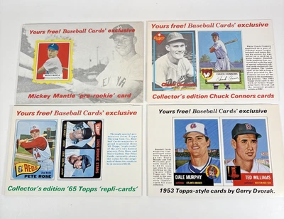 Baseball Cards Magazine Inserts Lot Inc. 1984 Mickey Mantle Pre- Rookie Card - Image 1 of 4