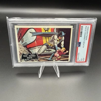 1966 Topps Batman Black Bat #53 Race Against Death PSA 5 DCU Clean Slab - Image 1 of 2