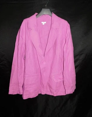 Chaqueta Blazer Jill XL Rosa Love Lino Dos Botones Bolsillos Sin Forro Foto 1 de 4