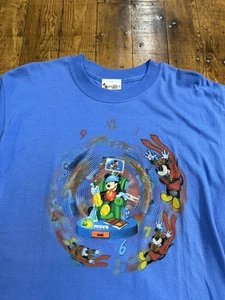 Vintage Disney World Pin Celebration 2003 Shirt Size M Mickey Time Machine - Picture 1 of 10