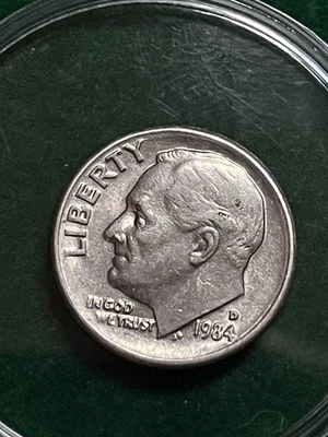 1984 D Mint Dime DDR - Imagem 1 de 4