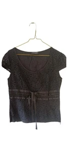 Betty Barclay Top Donna Nero Pizzo Floreale (IT 44, EU 40) - Foto 1 di 2
