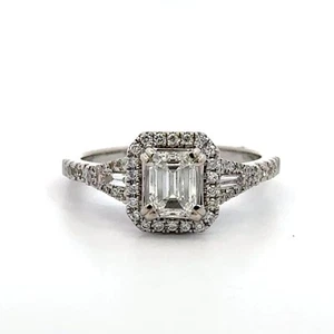 Marchesa IGI Certified 0.74 CT F SI1 18K White Gold Diamond Ring Size 6.25_J1113 - Picture 1 of 14
