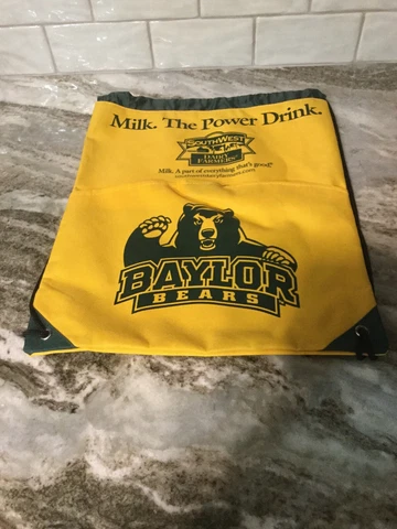 BAYLOR BEARS DRAW STRING TOTE BAG MILK SOUTHWEST DAIRY FARMERS  GAME DAY Cover