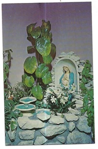 ST. MARY'S OF MT CARMEL SHRINE Our Lady of Lourdes Manistee Michigan MI Postcard - Picture 1 of 2