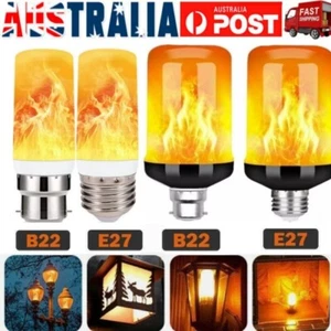E27 B22 LED Flame Effect Light Bulb 4Modes Flickering Fire Effect Simulated Lamp - Picture 1 of 38