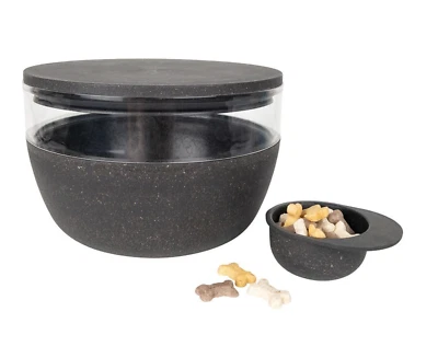 District 70 BAMBOO Treat Jar Vorratsbehälter Leckerlis Hundefutter ø 18cm - Bild 1 von 4