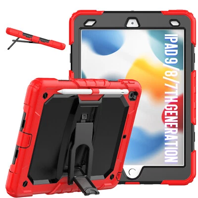 For iPad 10.2" 9th/8th/7th Gen/9.7" 6th/Air 3/mini Shockproof Rubber Stand Case  - Image 1 of 4