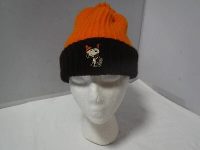 GA4 Vintage Snoopy Peanuts Beanie Hat Large  Pom Pom 1958 Winter Skiing  USA - Image 1 of 4