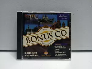 Transparent Language Bonus CD CD-Rom Software - Picture 1 of 3