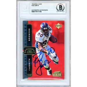 Rod Smith Signed 1999 Upper Deck #18 Card AUTO Beckett Slabbed Denver Broncos - Picture 1 of 5