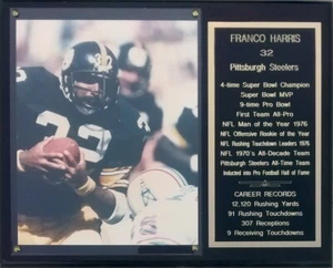 Franco Harris Pittsburgh Steelers 12x15 Stats Plaque - Picture 1 of 1