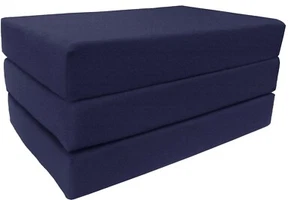 Queen Trifold Foam Beds, Foldable RV Mattress, High Density Foam 6x60x80 Navy - Picture 1 of 2