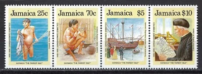Conjunto de estampillas de Jamaica SG 750-753 Sc 717-720 Discovery Of America emisión 1989 MNH Foto 1 de 2