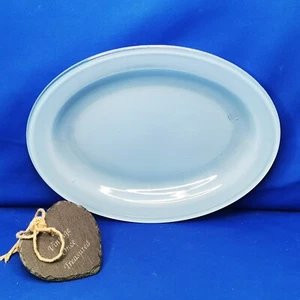 Vintage BLUE PYREX * Medium Serving Platter / Meat Plate (13.75", 35cm) * VGC - Picture 1 of 8