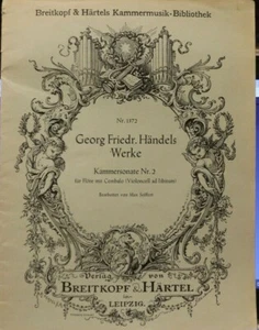 Flauto e Pianoforte: Sonata da Camera n. 2 by Handel ed Max Seiffert nuovi fuori stampa - Foto 1 di 4
