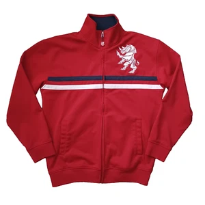 Ecko Unlimited Track Suit Jacket Mens Large Red Embroidered Rhino Logo Full Zip - Picture 1 of 17