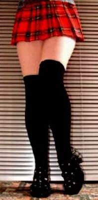 Calcetines negros largos holgados Scrunchie Hooters Uniforme Correr Caminar Halloween Disfraz Esquí Foto 1 de 4