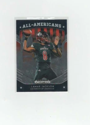 2019 Panini Prizm Draft Picks Lamar Jackson #59 Baltimore Ravens All-Americans - Image 1 of 2