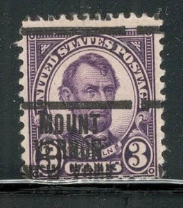 Sc # 635 ~ 3 cent Lincoln Issue, Precancel, MOUNT VERNON NEW YORK - Picture 1 of 1