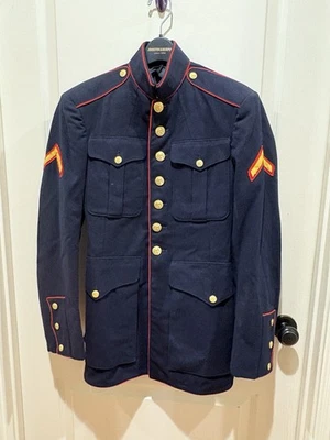 Pre-WWII USMC Dress Blue Tunic 1920s–30s PFC w/ Waterbury Buttons Jacket - Image 1 of 4