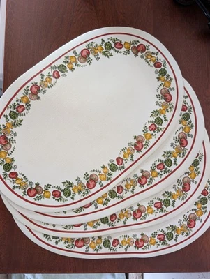 Винтажные 80-е Corelle Corning Corningware, Spice Of Life, ЧЕТЫРЕ виниловых коврика (4 шт.) - Изображение 1 из 4