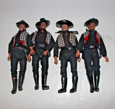 THE LONE RANGER RIDES AGAIN "Figuras Butch Cavendish" 4x ¡BONITO CONJUNTO! Foto 1 de 4