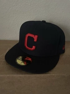 Cleveland Guardians Hat Fitted 7 New Era 59 Fifty Sewn Logo On-Field MLB - Picture 1 of 5