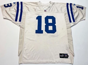 Puma Authentic NFL Indianapolis Colts MANNING #18 Jersey Sz 52 White Stitched - Picture 1 of 9
