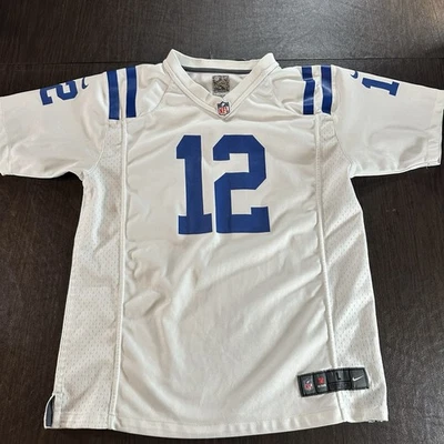 Indianapolis Colts NFL #12 Andrew Luck Jersey Youth Large (14-16) White Nike - Image 1 of 4
