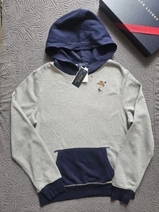 New Ralph Lauren Polo Bear Long Sleeve Boys Hoodie Sweatshirt Size 13-14Y - Picture 1 of 7