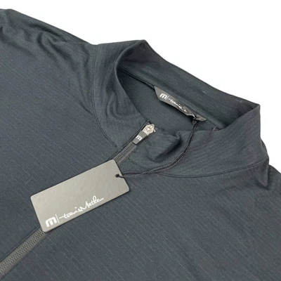NEW Travis Mathew Men’s Crestview 1/4 Zip Performance Pullover Black • 2XL - Image 1 of 4