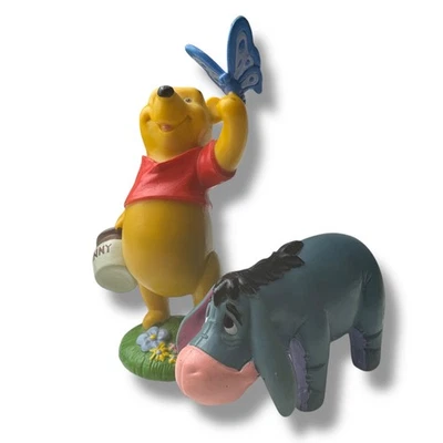Juego de 2 figuras de PVC de colección Winnie the Pooh & Eeyore juguetes adornos para pasteles de Disney Foto 1 de 3