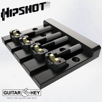 NEW Hipshot 5K400B KickAss Bass Bridge 4-String Retrofits Badass Bass - BLACK - Image 1 of 4