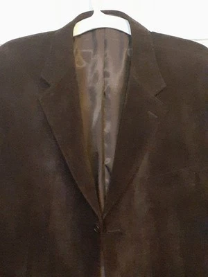 Martin Gordon Brown Velvet Sport Coat Jacket Men's Size XL 3 Button Lined Mint - Изображение 1 из 4