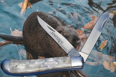 Cuchillo de Bolsillo Plegable Schrade Imperial IMP13L Grande Trapper Clip Point Spey Blade Foto 1 de 4