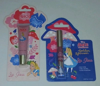 Алиса в стране чудес блеск для губ дуэт • Disney макияж комплект • новый запечатанный - Изображение 1 из 4