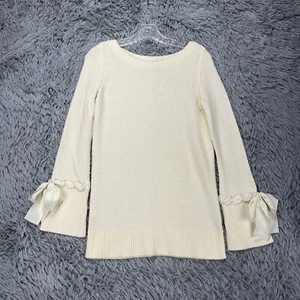Talbots Pullover Pulli Neu mit Etikett Damen XS Elfenbein Struktur Strick Schleife Preppy Feminin - Bild 1 von 9