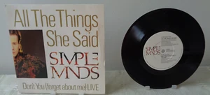 SIMPLE MINDS ALL THE THINGS SHE SAID 7'' P/S VIRGIN VS 860 £5.49 VINYL EX - Picture 1 of 2