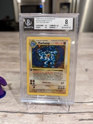 BGS 8 NM 1st Edition SHADOWLESS Machamp HOLO Pokemon 1999 Base Set 8/102 Beckett - Image 1 of 4