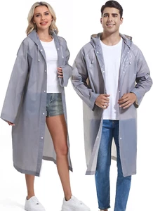 2PCS Rain Coats for Adults - Reusable Rain Jackets for Men & Women - Picture 1 of 12