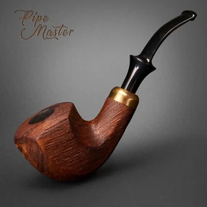 Pipa para fumar tabaco de madera hecha a mano Mr. Brog 317 Vigour marrón arenado - Imagen 1 de 4