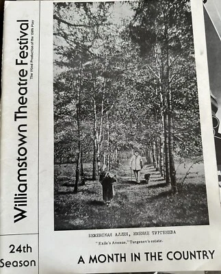 Williamstown Festival Theatre Program A Month in the Country Blythe Danner 1978 - Image 1 of 4