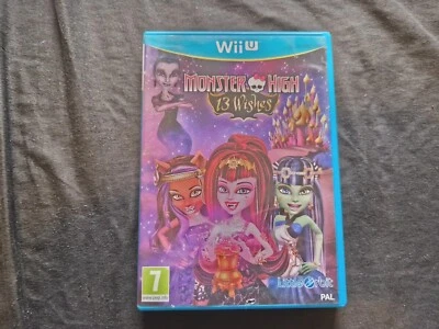 MONSTER HIGH 13 WISHES Nintendo Wii U Game CASE ONLY - Image 1 of 3