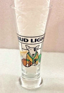 Bud Light SPUDS MACKENZIE Pilsner Beer Glass FOOTBALL Original Part Animal - Picture 1 of 2
